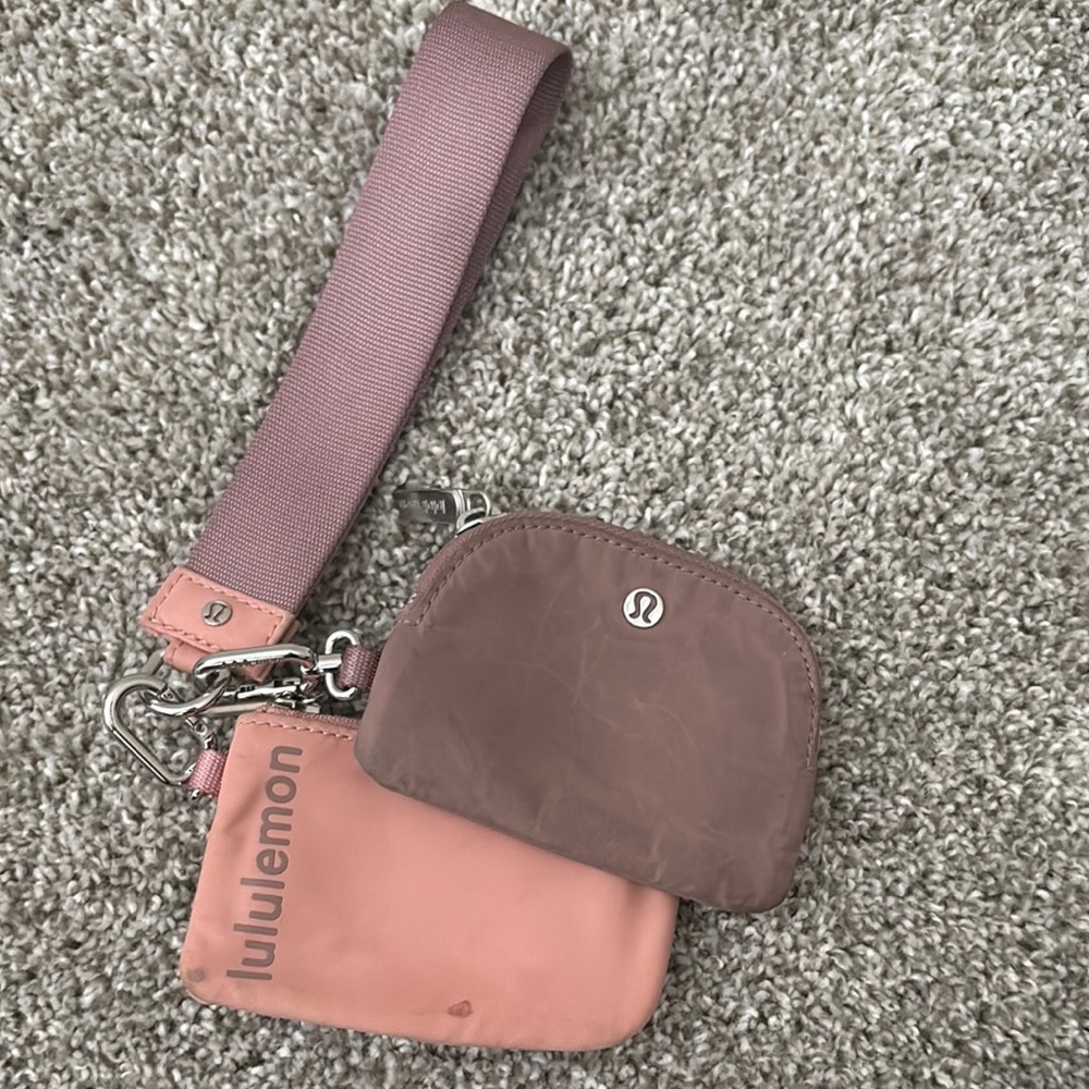 lululemon athletica Pink and Brown Key & Card Holders
